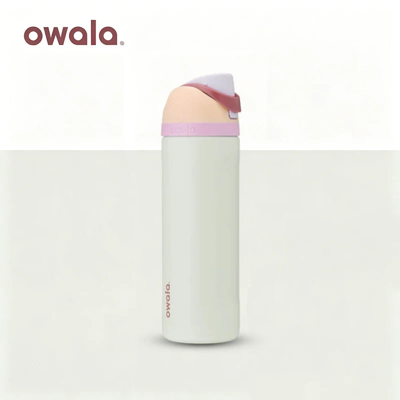 Owala portable cup, one handed open lid, large capacity water cup, straw cup, insulated cup, 710mL | Coastal Mist