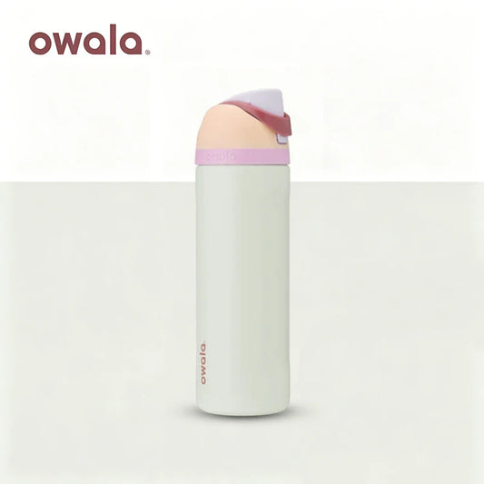 Owala portable cup, one handed open lid, large capacity water cup, straw cup, insulated cup, 710mL | Coastal Mist