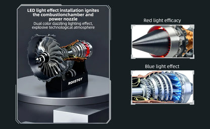 Super Turbofan Engine Model Brushless Motor Function Fan Electric High Performance Power Turbine Cool Boutique Toy Gi