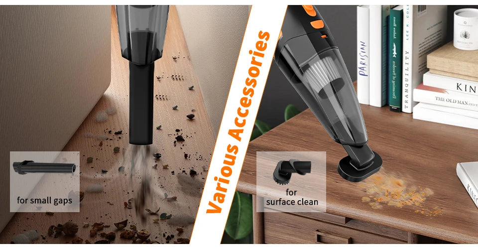 Rechargeable Cordless Wireless Handheld Portable Car Vacuum Cleaner Home and Car Dual Purpose Small Mini Handheld Vacuum Cleaner