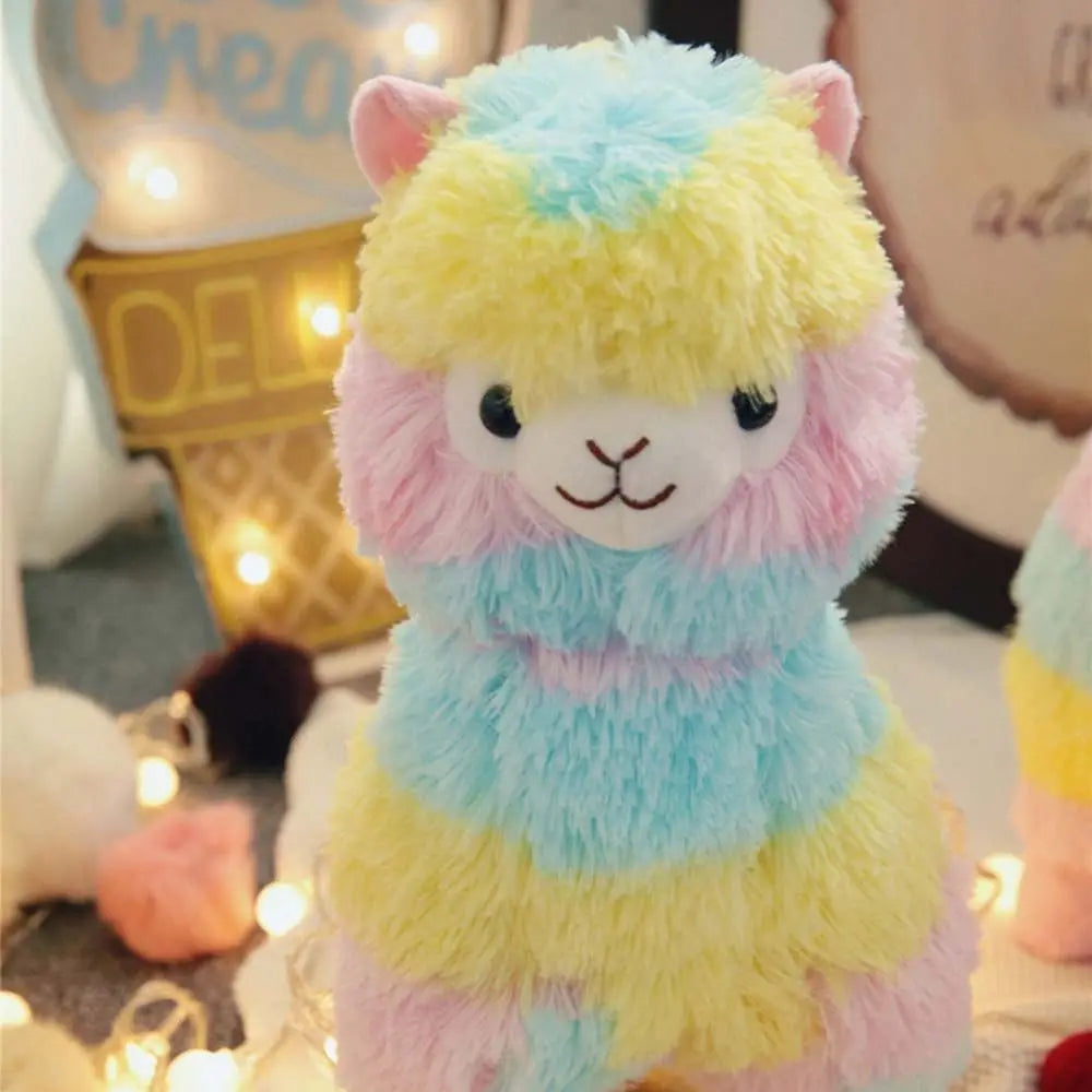 25cm Colorful Alpaca Plush Dolls Baby Cute Animal Dolls Soft Cotton Stuffed Doll Home Soft Toys Sleeping Mate Stuffed Plush Toys