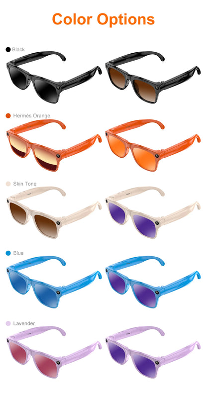 Lenovo 8KHD 2400W Upgrade Smart AI Glasses Women Men Color Changing Photo Video Voice Call Translation Motorcycle Glasses