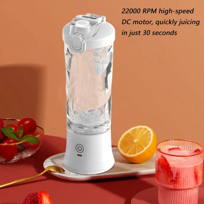 Household Fruit Electric Juicer Portable Juicer Blender USB Rechargeable Fruit Mixer 600ML Fruit Juicer Multi-functional Blender