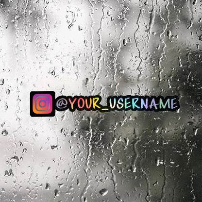 Vinyl Stickers DIY with Custom Usernames, Instagram, TikTok, YouTube, Facebook Stickers for Car, Motorcycle (Default Icon 1)