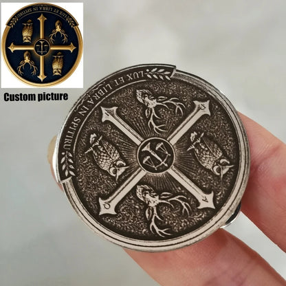 Custom Lapel Pin Laser Engraving Custom Image Logo Metal Brooch Available Personalized Souvenir Badge for Music Choir Club Gift