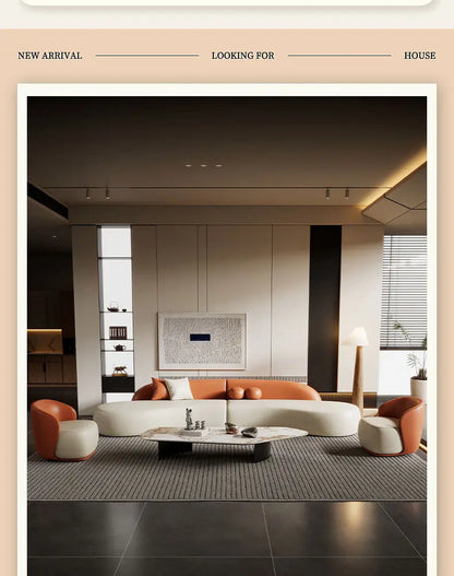Italian Luxury Curved Sofa Modern Simple Hotel Homestay Lounge Office Sofa Designer Office Furniture أثاث مكتبات FYOS