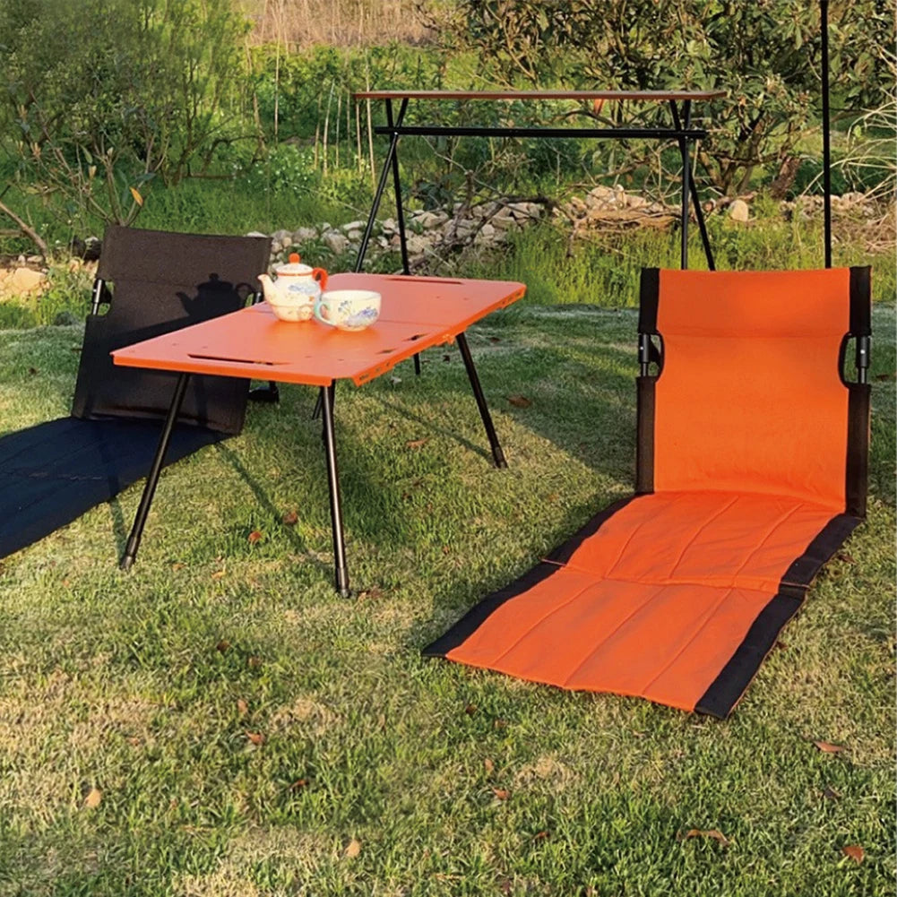 Foldable Stadium Seat Without Legs Lightweight Camping Chair with Backrest Compact Beach Lounger for Stadium Balcony