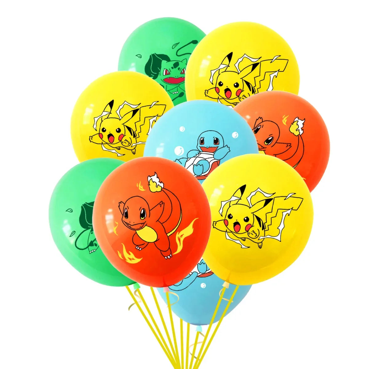 12/24pcs 12inch Pokémon Balloon Pikachu Kawaii Anime Accessories Cute Elf Birthday Party Decoration Kids Toys Christmas Gifts
