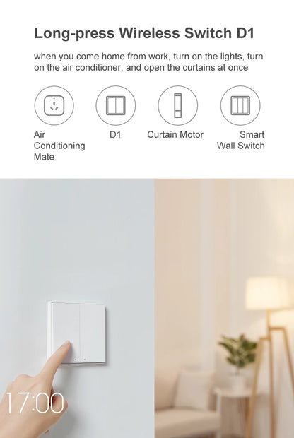 Aqara Smart Wall Wireless Switch D1 ZigBee Remote Control Key Light Switch Button For Mi home HomeKit APP