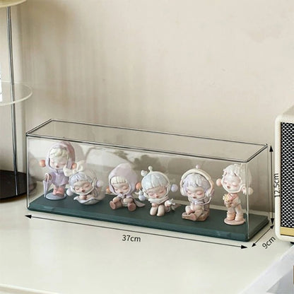 Acrylic Action Figure Display Case Transparent Doll Storage Box Toy Organizer Rack for Collectible Showcase Cabinet