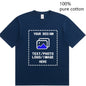 Custom-Made Men's T-Shirts Are Suitable for Team Gatherings, Gyms, and Sports Cotton Round-Neck Short-Sleeved Shirts