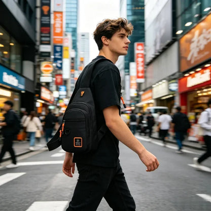 Portable Waterproof Men’s Chest Bag, Lightweight Crossbody Backpack, Black Army Green Lake Green Optional for Outdoor Daily Use