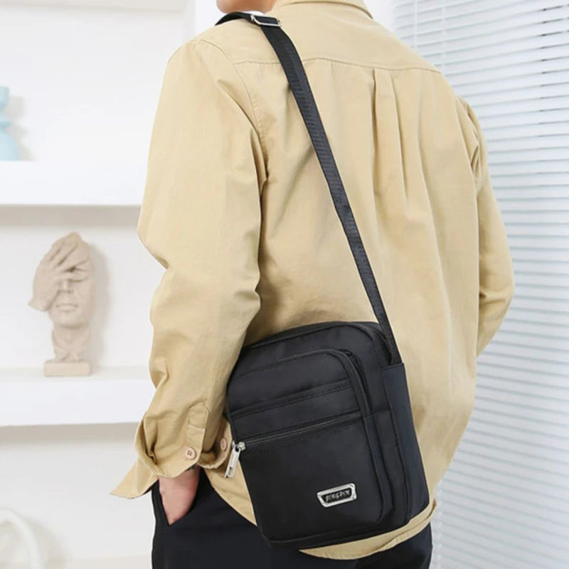 Waterproof Men Crossbody Bags Male Nylon Shoulder Bags Boy Messenger Bag Man Handbags For Travel Casual Large Satchel Grey Bags