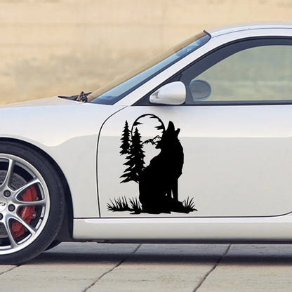 Creative Wolf Tree Forest Decor Sticker Car Body Side Decoraiton Vinyl Waterproof Decor Decal Decoration Auto Tuning Accessories