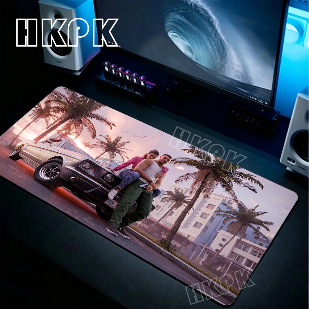 Grand Theft Auto Gamer Mouse Pad Non-slip Rubber Mousepad GTA Gaming Accessories Pc Cabinet Games Computer Keyboard Office Mats