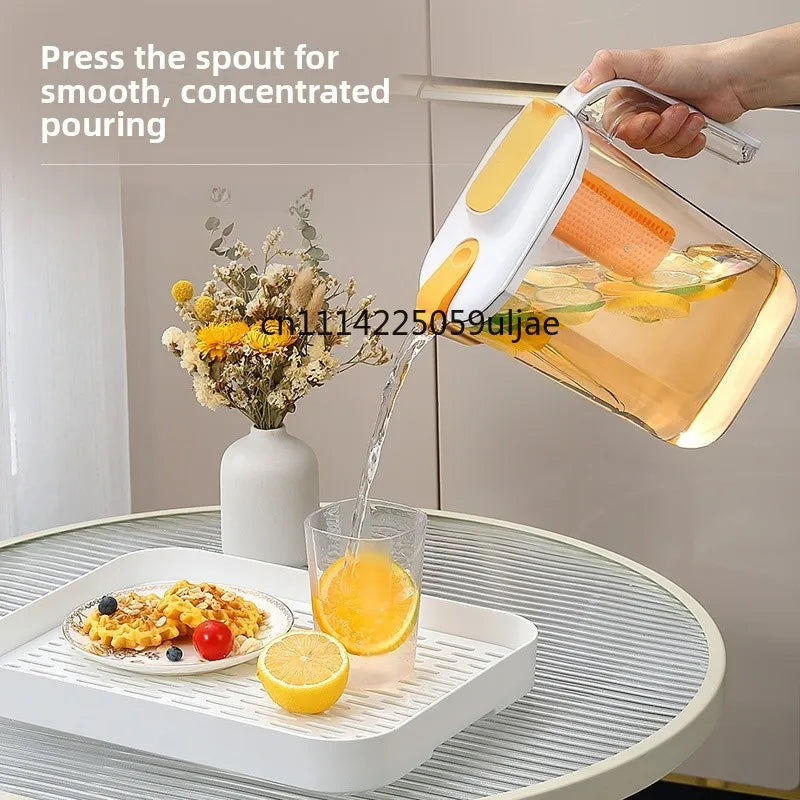 Large Capaci Cold Water Pot Heat Resistant Drop Proof Fruit Tea Barrel Beverage Ice Water Bottle for Frie Home Use