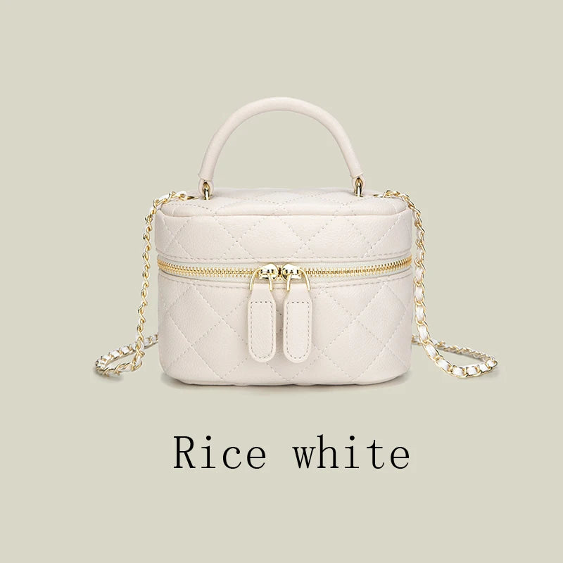 Classic Mini Quilted Chain Stitch Womens Crossbody Bagshoulder Bag Fashionable Designer Handbag High Quality PU Womens Small Bag