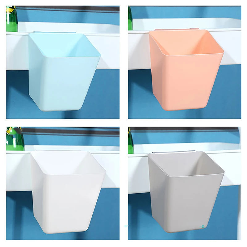 Plastic Hanging Storage Buckets For Trolley Portable Bedside Hanging Basket Household Back-mounted Kitchen Hanging Basket