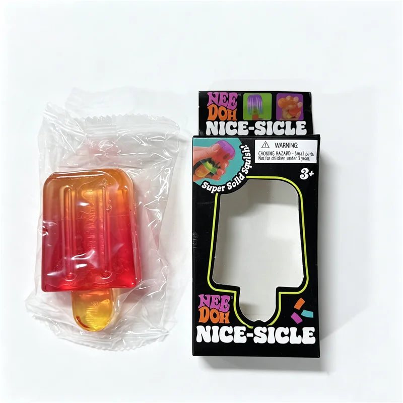 Needoh Nice Cream Cone Nice-Sicle Squishy Squeeze Toy Gradient Non-toxic for ADHD Stress Anxiety Relieve Fidget Sensory Desk Toy