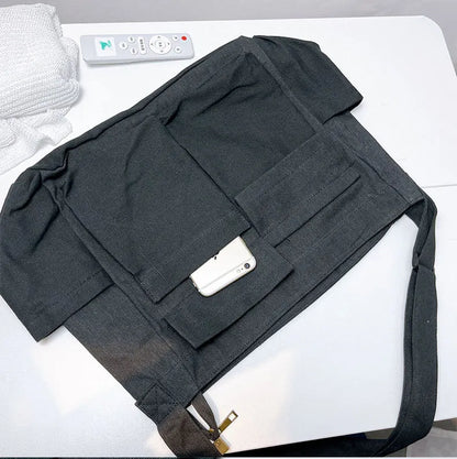 1Pc New style retro crossbody bag, single-shoulder bag, casual canvas bag, large capacity, artistic street photography bag