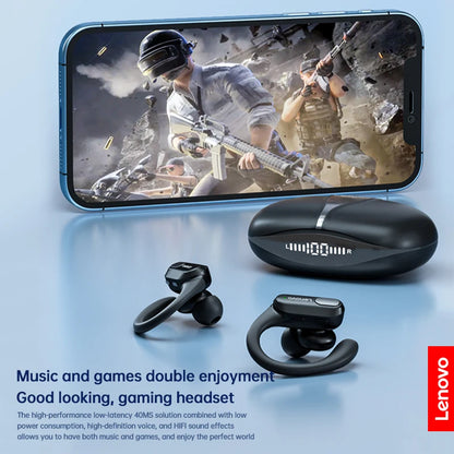 Lenovo XT80 Sports Wireless Earphones with Mics,Button Control, LED Power Display,Hifi Stereo Sound APP AI Translator Headset