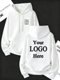 Customize Womens Hoodies Street Oversized Pocket Sweatshirts Hip Hop Unisex Tops DIY Your Logo/Graphic Pullovers Woman Clothes