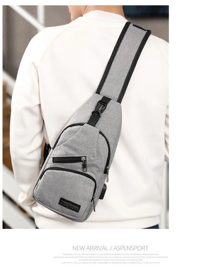 Chest Bag Men's One Shoulder Crossbody Bag Large Capacity Outdoor Sports Leisure Fashion Small Shoulder Bag Backpack Men's