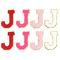 8pcs Sweet 26 Letters Towel Embroidery Patch Pink A-Z Self-adhesive Sticker Decoration For DIY Apparel Bag Crafts Accessories