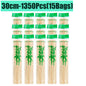90-1350Pcs Bamboo Wooden BBQ Skewers Sticks Disposable 15/20/25/30cm for Grilling, Fruit, Kabob,BBQ, Barbecue, Camping, Outdoor