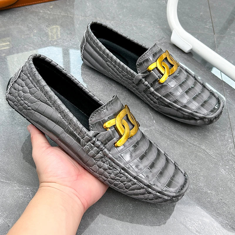 Men Loafers Shoes High Quality Party Shoes Fashion Men Non Slip Casual PU Leather Man Flat Classic Comfy Slip on Men Loafers