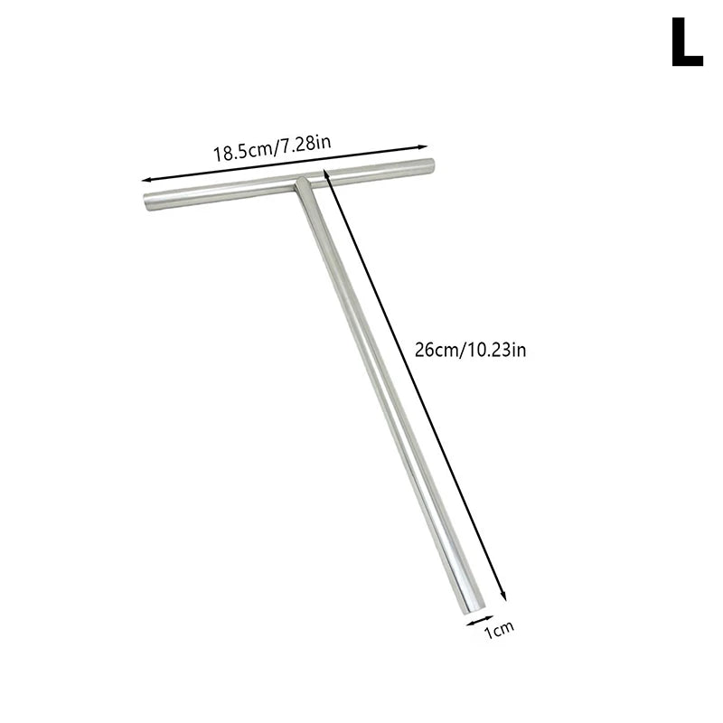 Stainless Steel Crepe Spatula Spreader Pancake T Maker Tool Turner Utensils Cake Shape Rake Pan Making Kit Stick Icing Brownie