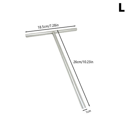 Stainless Steel Crepe Spatula Spreader Pancake T Maker Tool Turner Utensils Cake Shape Rake Pan Making Kit Stick Icing Brownie