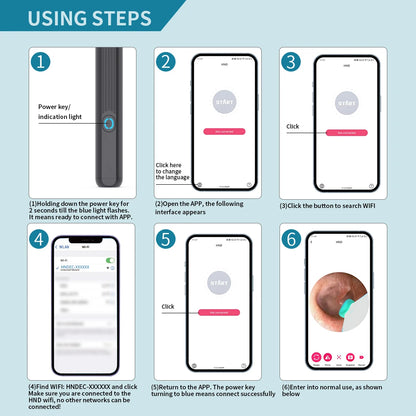 Smart Ear Wax Cleaner with Camera 3.5mm Earpick Otoscope Visual Ear Camera Health Care Ear Cleaner for iPhone, iPad, Android