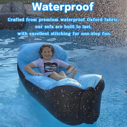 Inflatable Lounge Air Sofa Couch, Portable Beach & Camping Chair, Waterproof Couch for Picnics Hiking Outdoor Music Festivals