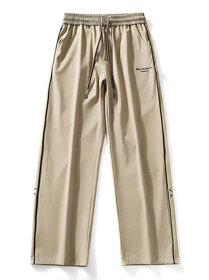 Summer Men's Sweatpants Wide Leg Straight Ice Silk Cooling Pants Big Size 8XL 7XL 6XL Sportswear Loose Fit Track Trousers