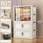 Folding Storage Cabinet Wall Mounted Foldable Locker Compact Organizer for Home Office Space Saving Design