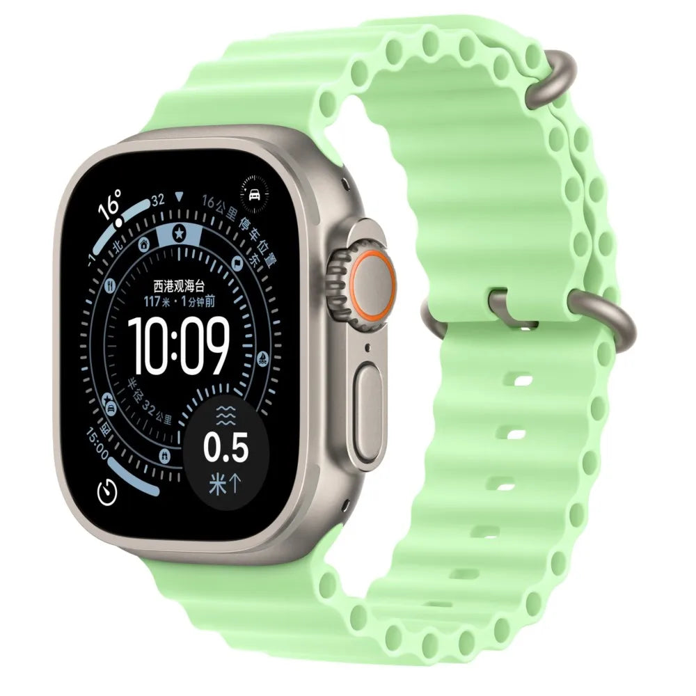 Ocean Strap for apple watch Band 44mm 40mm 45mm 41mm 49mm 46mm silicone correas bracelet iWatch series 7 5 6 3 se 8 Ultra 2 9 10