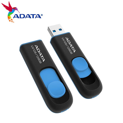 Original ADATA USB Pendrive UV128 USB 3.2 Memory Stick 128GB 32GB 64GB Flash Disk USB Stick Storage Disk Black Portable U Disk