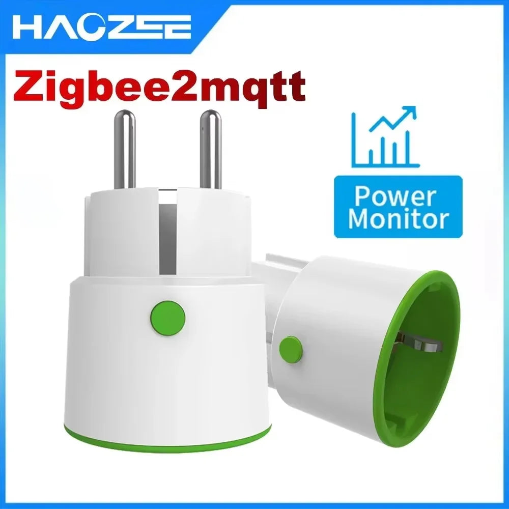 Tuya Smart Zigbee Plug Socket 3680W 16A Power Energy Monitoring Timer Switch EU Outlet Voice Control