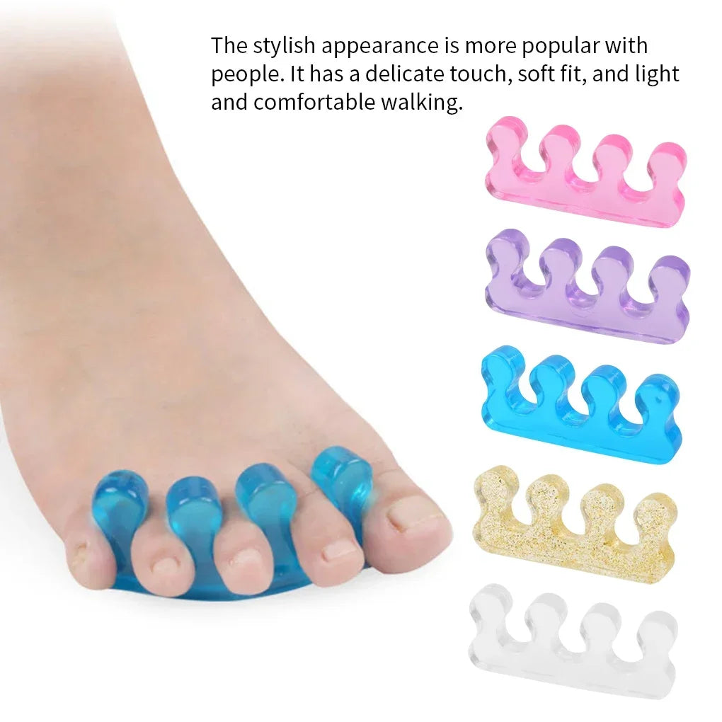 Silicone Manicure Pedicure Nails Finger Separator Flexible Finger Toe Spacer Separation Straighteners Tool Personal Health Care
