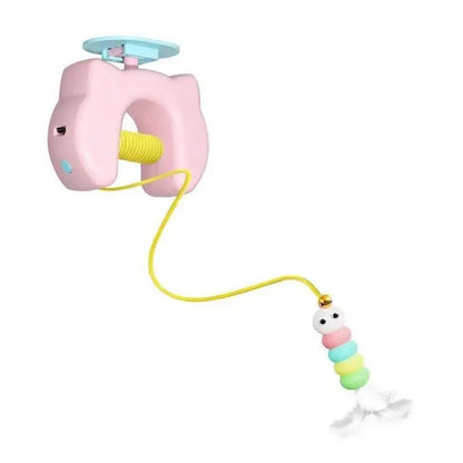 New Type Of Electric Cat Toy with 2 Ropes Smart Hanging Door Auto Swing Feather Toy A Self-entertainment And Cat-teasing Wonder