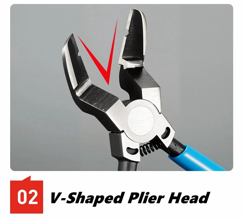 Multifunctional Car Clip Pliers Diagonal Pliers Car Rivet Tightening Pliers Wire Stripping Plier Staple Screwdriver Removal Tool