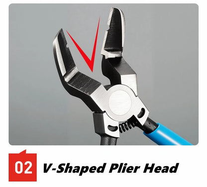 Multifunctional Car Clip Pliers Diagonal Pliers Car Rivet Tightening Pliers Wire Stripping Plier Staple Screwdriver Removal Tool