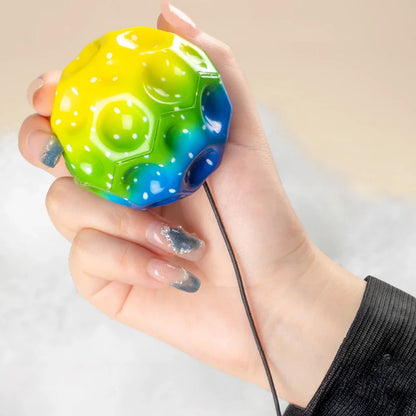 Wrist Return Ball Rubber Sport Ball with Strap and String Rebound Bouncy Balls Toy for Teens Adults Wrist Exercise or Play