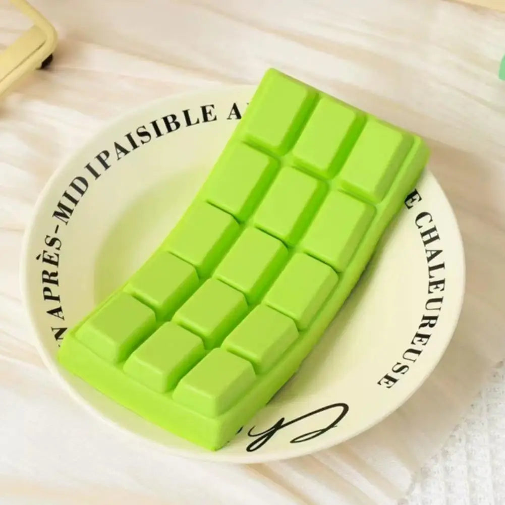 Chocolate Block Stress Relief Toy PU Soft and Slow Rebound Office Stress Relief Toy Hand Relaxation Gift Desktop Ornament