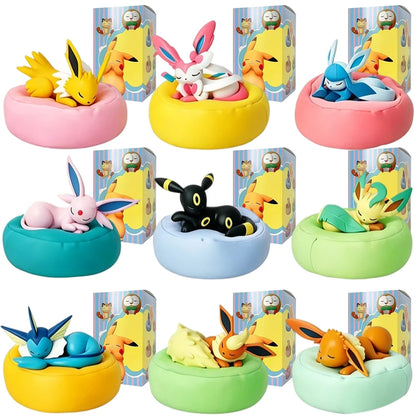 1-9pcs Anime Pokémon Eevee Figure Blind Box Toy Multi Form Series PVC Model Desktop Decoration Birthday Halloween Christmas Gift