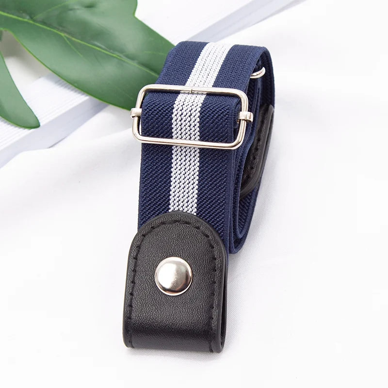 New Adjustable Belts for Women Buckle-Free Waist Jeans Pants No Buckle Stretch Elastic Waist Men Canvas Belt Lazy Invisible Belt