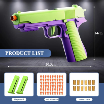 Shell Ejection 2011 Pistol Decompression Toy Gun Outdoor Shooting Game Empty Hanging USP Continuous Firing Soft Bullet Launcher