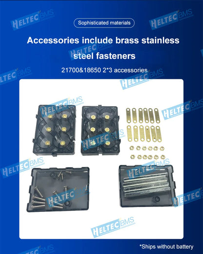 DIY Energy Storage Kit 18650 21700 Battery Holder Case Box Bracket Slot PC Plastic Material Support 6P 8P Splicable No Soldering