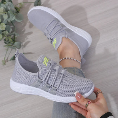 Women's Mesh Slip-On Sneakers, Breathable Casual Athletic Shoes, Comfortable Lightweight Walking Shoes for Daily Use